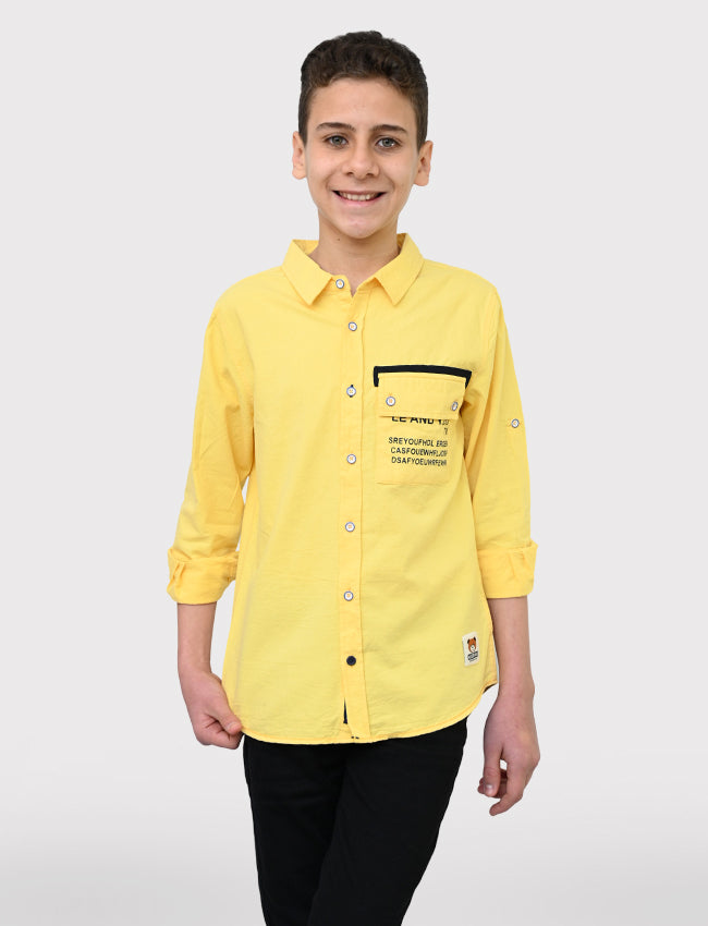 قميص كاجوال أولادي بأكمام طويلة