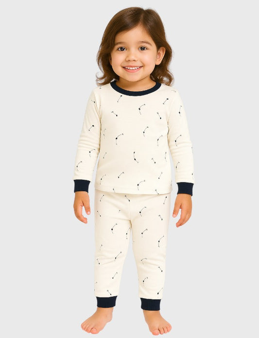 بيجامه بناتي شتوي  مبطنه رسمه سهم