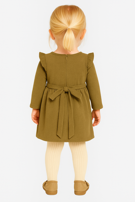 فستان بناتي شتوي بفيونكه