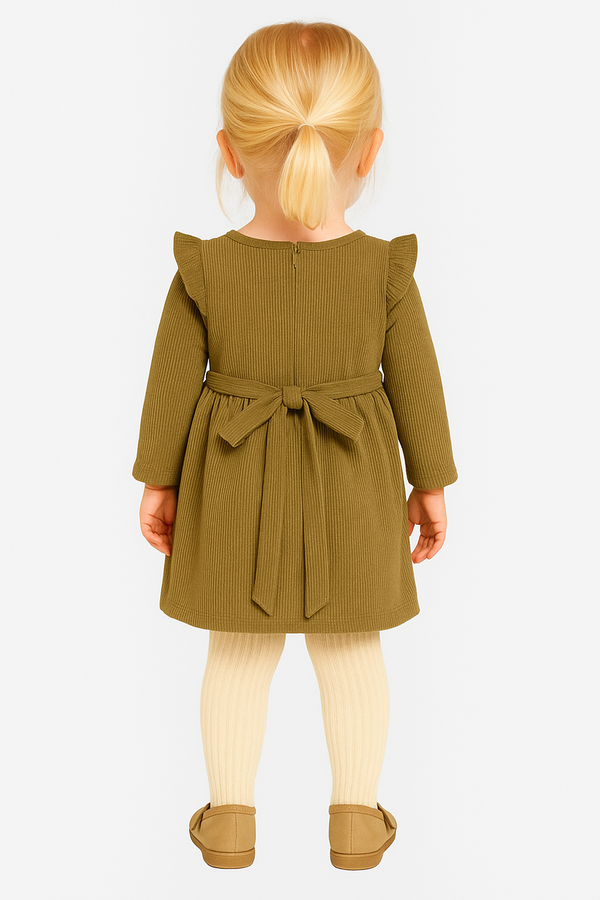 فستان بناتي شتوي بفيونكه