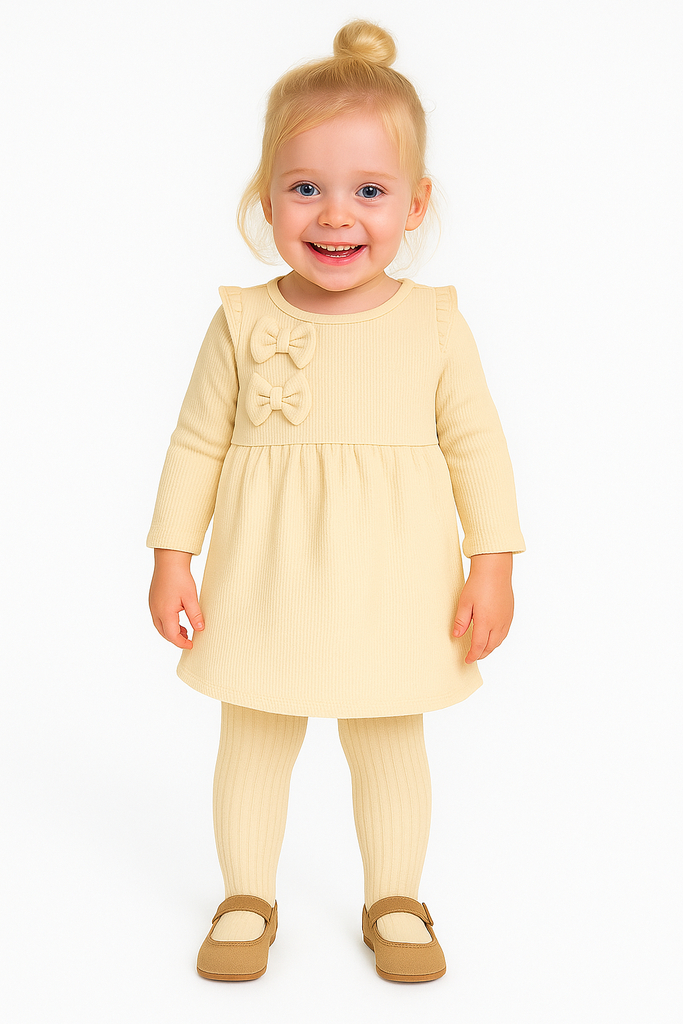 فستان بناتي شتوي بفيونكه