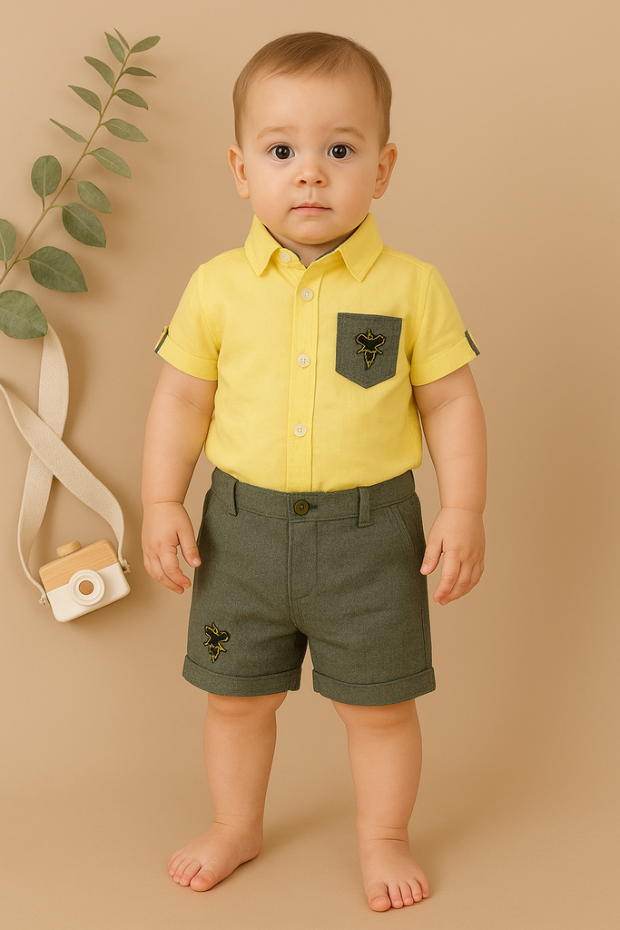 طقم ولادي أنيق ومريح مكون من قطعتين