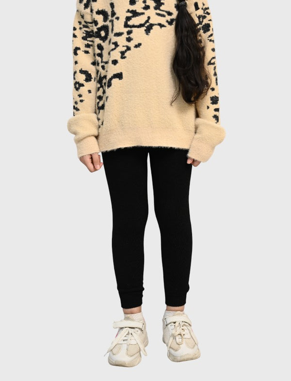 ليجن بناتي شتوي ناعم ودافئ – أسود أنيق