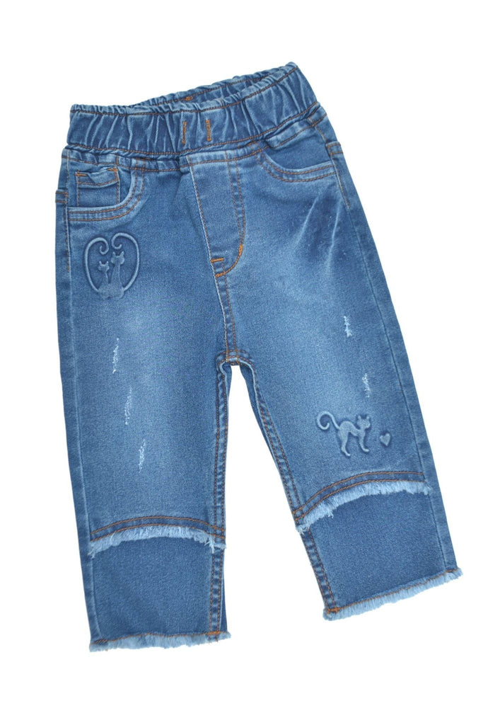 بنتكور جينز بناتي بقصة سكيني مرنة - ألاأونا | ملابس اطفال