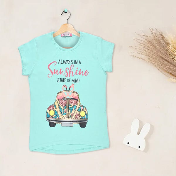بيجامة بنات صيفي برسمة سيارة - ألاأونا | ملابس اطفال