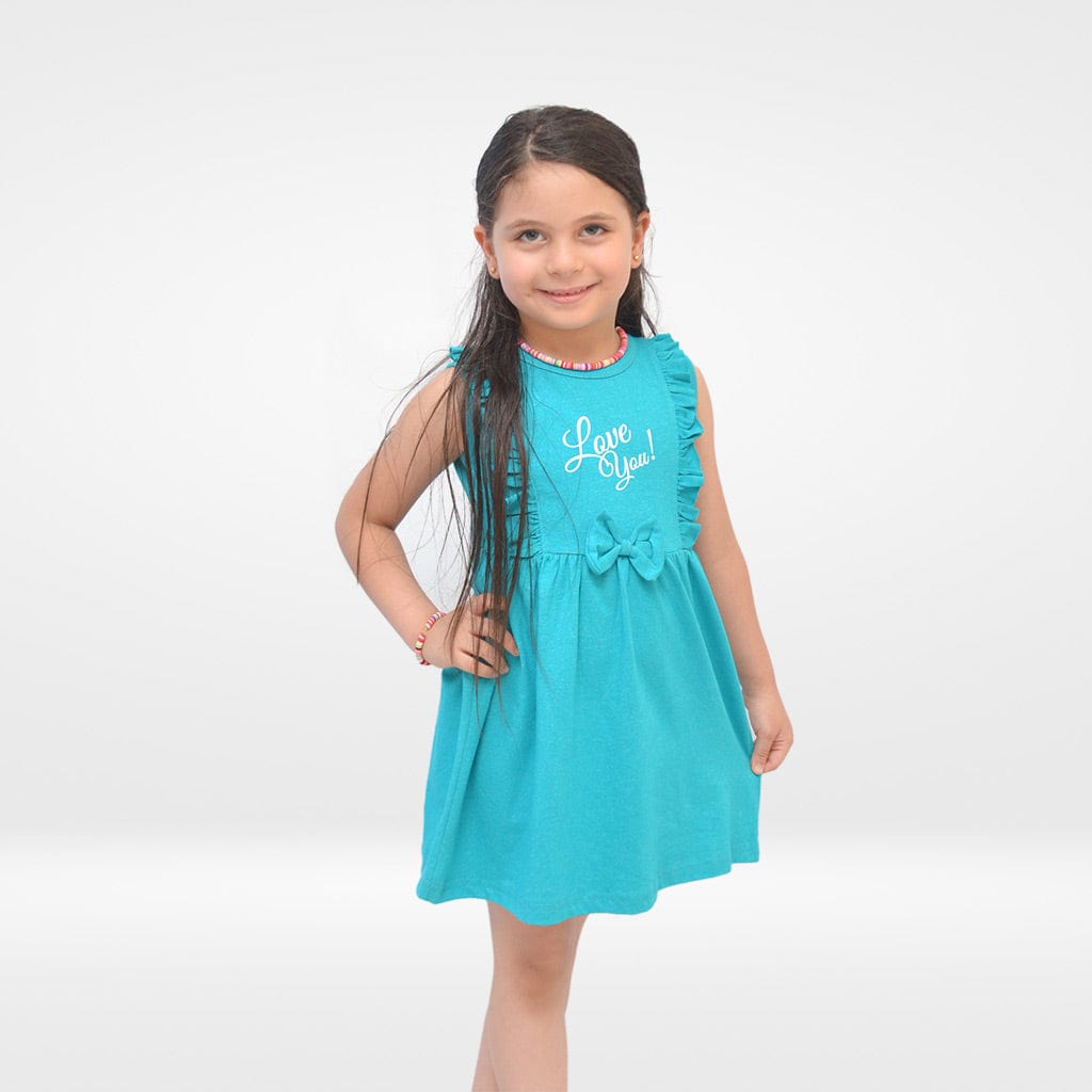 فستان اطفال بنات صيفي سمبل - ألاأونا | ملابس اطفال