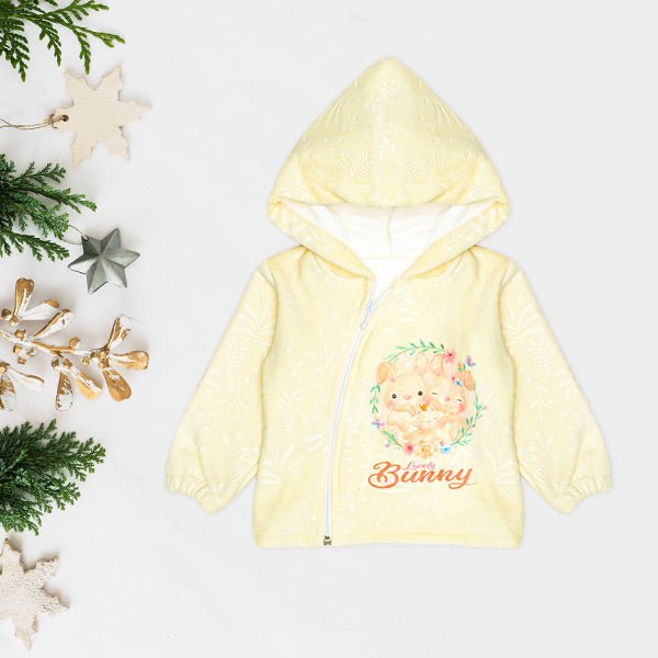 جاكيت بناتي شتوي حديثي الولادة قطيفة - ألاأونا | ملابس اطفال